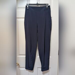 Athleta Brooklyn Jogger Pants Ankle Zip Navy Blue Size 0